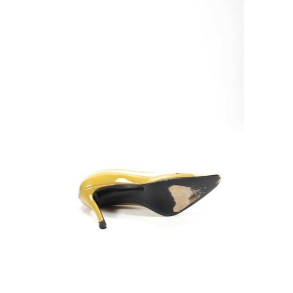 Gucci RETRO Ivory Mustard Color Block Leather Pump - Picture 3 of 4